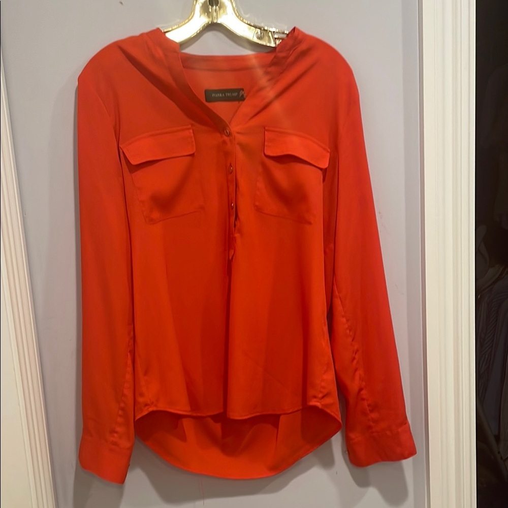 Zara Women’s Red Satin Blouse